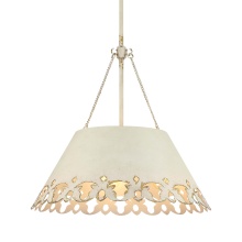 Golden 0883-5P AI - Wry Lighting Eloise 5-light Pendant in Antique Ivory